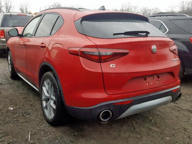 ZASFAKNN4J7B91591 - 2018 ALFA ROMEO STELVIO TI RED photo 3