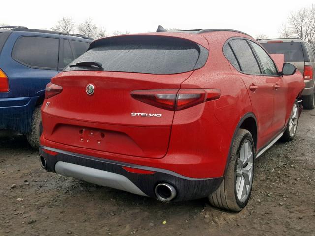 ZASFAKNN4J7B91591 - 2018 ALFA ROMEO STELVIO TI RED photo 4