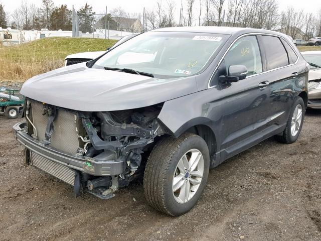 2FMPK4J94GBC62265 - 2016 FORD EDGE SEL GRAY photo 2