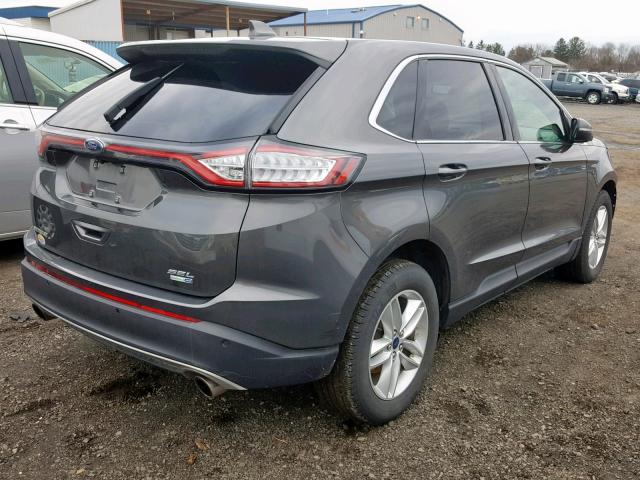 2FMPK4J94GBC62265 - 2016 FORD EDGE SEL GRAY photo 4