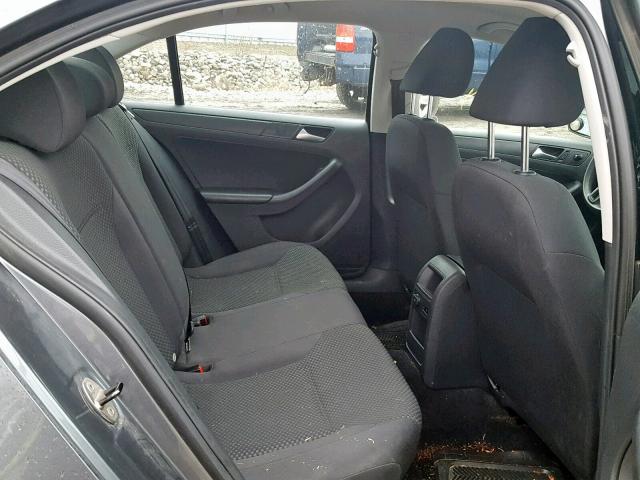 3VW2K7AJ6DM301553 - 2013 VOLKSWAGEN JETTA BASE GRAY photo 6