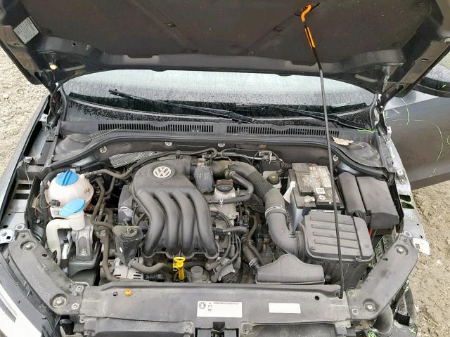 3VW2K7AJ6DM301553 - 2013 VOLKSWAGEN JETTA BASE GRAY photo 7