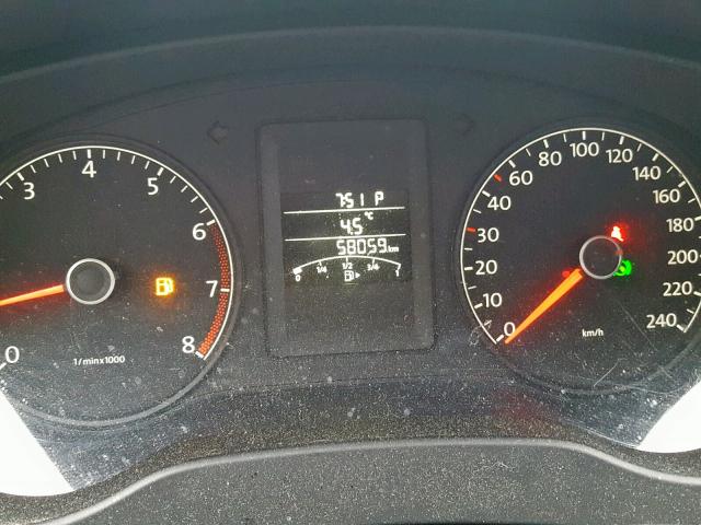 3VW2K7AJ6DM301553 - 2013 VOLKSWAGEN JETTA BASE GRAY photo 8