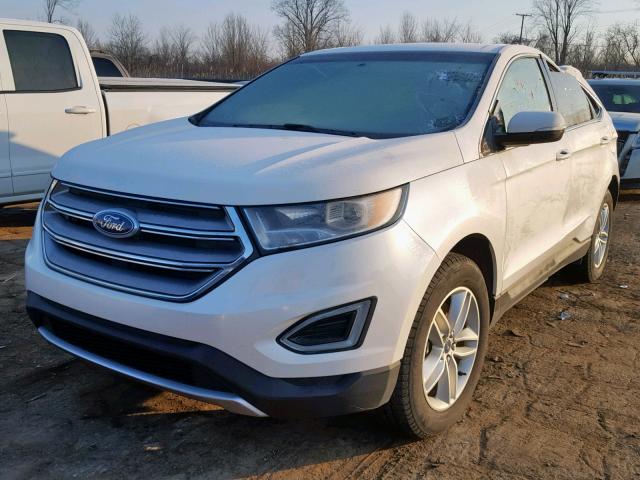 2FMPK4J90HBC28681 - 2017 FORD EDGE SEL WHITE photo 2