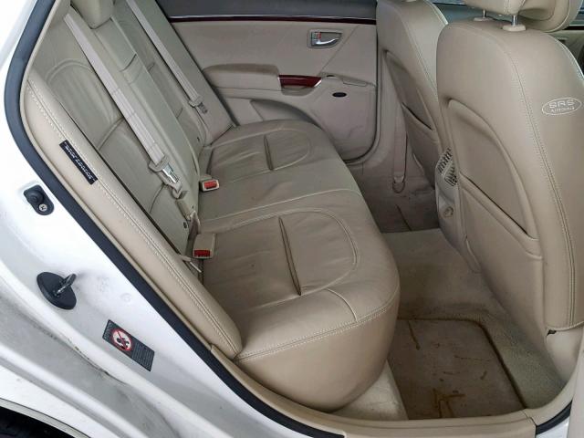 KMHFC46F07A236524 - 2007 HYUNDAI AZERA SE WHITE photo 6