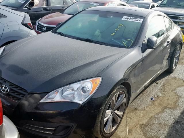 KMHHT6KD1AU041207 - 2010 HYUNDAI GENESIS CO BLACK photo 2