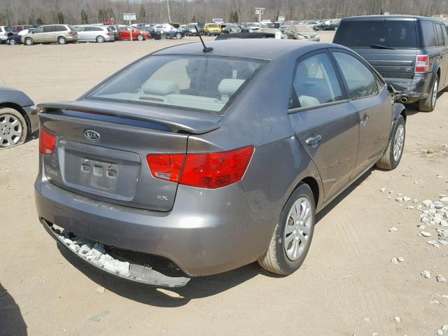 KNAFU4A2XA5881684 - 2010 KIA FORTE EX GRAY photo 4