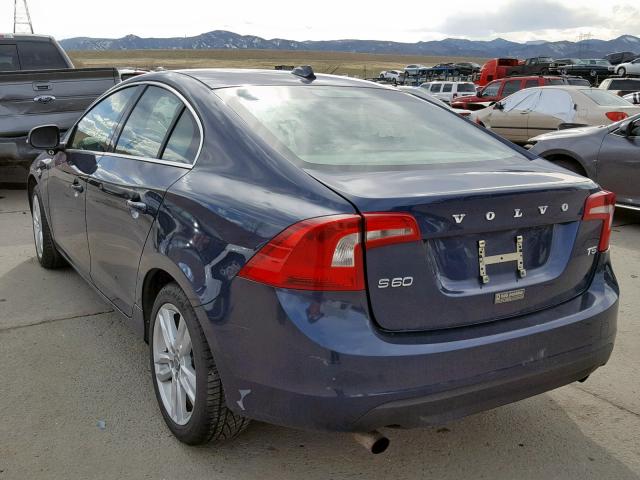 YV1622FS6C2110997 - 2012 VOLVO S60 T5 BLUE photo 3