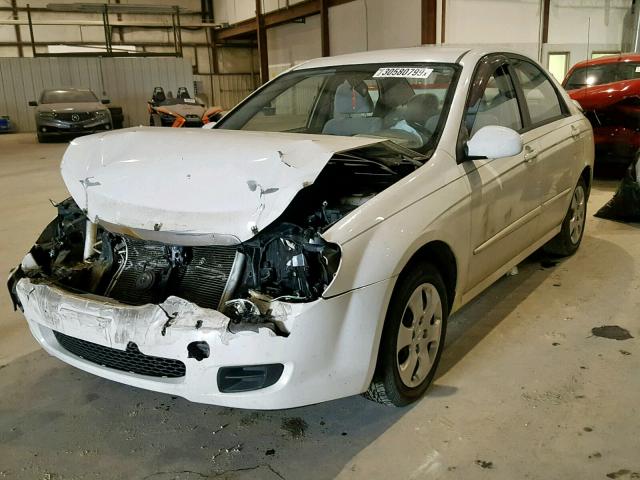 KNAFE221595631000 - 2009 KIA SPECTRA EX WHITE photo 2