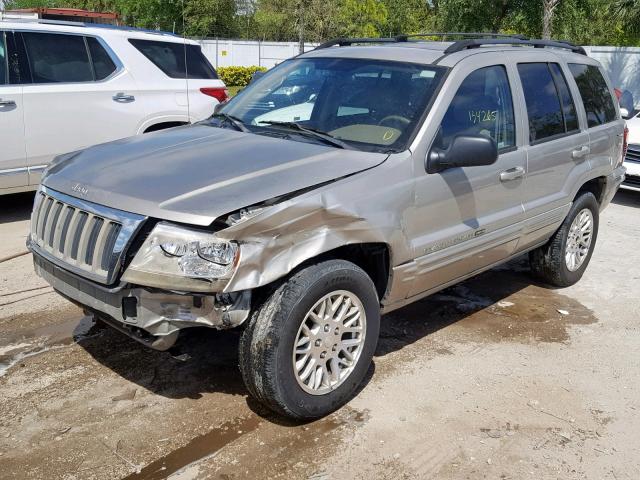 1J4GX58SX4C176906 - 2004 JEEP GRAND CHER SILVER photo 2