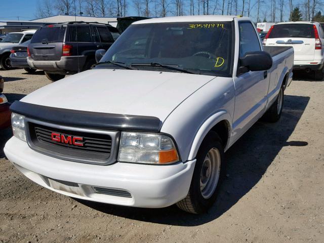 1GTCS14H138156809 - 2003 GMC SONOMA WHITE photo 2