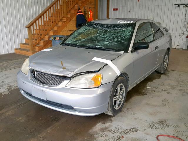 1HGEM21241L095962 - 2001 HONDA CIVIC DX GRAY photo 2