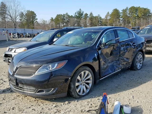 1LNHL9EKXDG606326 - 2013 LINCOLN MKS BLACK photo 2