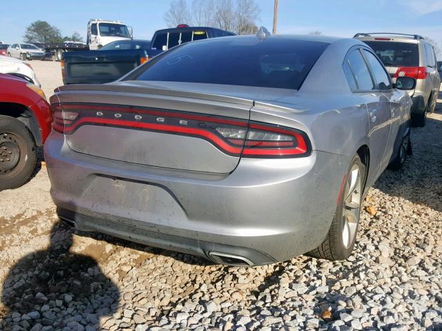 2C3CDXHG6FH832060 - 2015 DODGE CHARGER SX SILVER photo 4