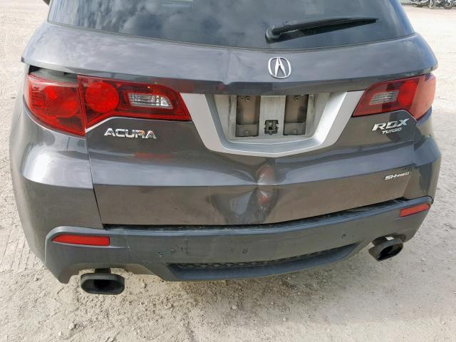 5J8TB1H57BA000590 - 2011 ACURA RDX TECHNO GRAY photo 9