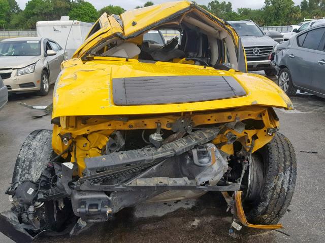 5GTDN136768272993 - 2006 HUMMER H3 YELLOW photo 9