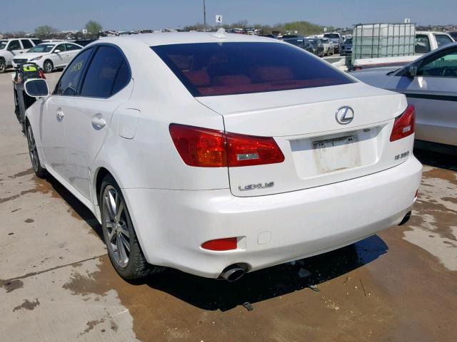 JTHBK262585084577 - 2008 LEXUS IS 250 WHITE photo 3