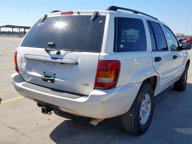 1J4GX48N54C409255 - 2004 JEEP GRAND CHER WHITE photo 4