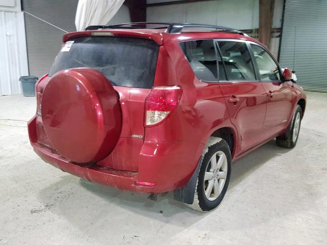 JTMBK31V686037187 - 2008 TOYOTA RAV4 LIMIT RED photo 4