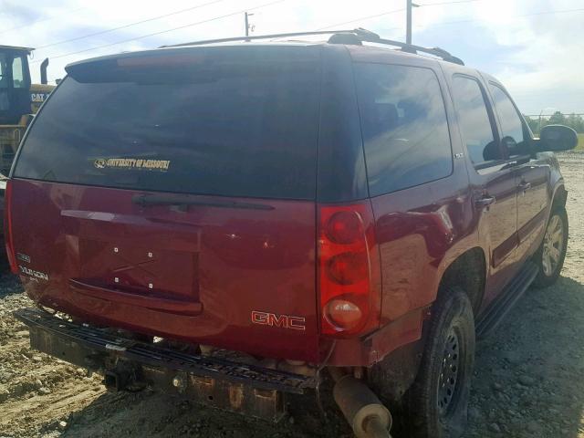 1GKFK13017R211403 - 2007 GMC YUKON MAROON photo 4