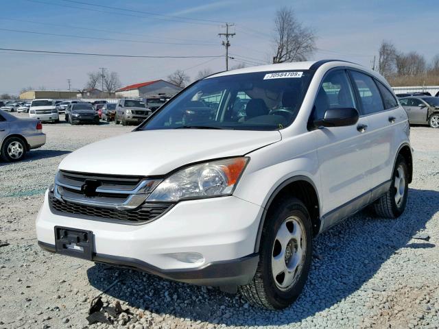 5J6RE4H3XBL045330 - 2011 HONDA CR-V LX WHITE photo 2