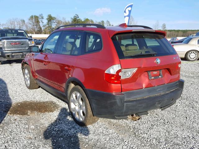 WBXPA934X5WD23674 - 2005 BMW X3 3.0I RED photo 3