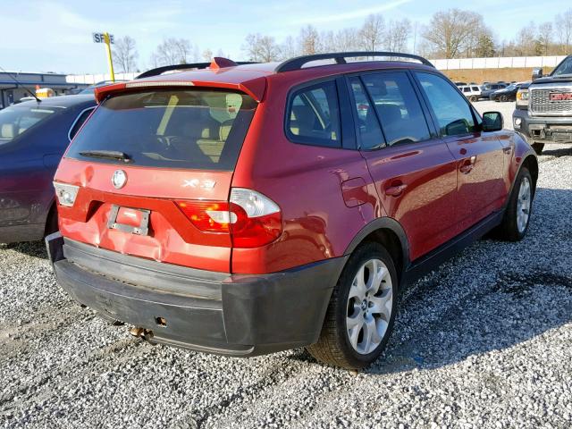 WBXPA934X5WD23674 - 2005 BMW X3 3.0I RED photo 4