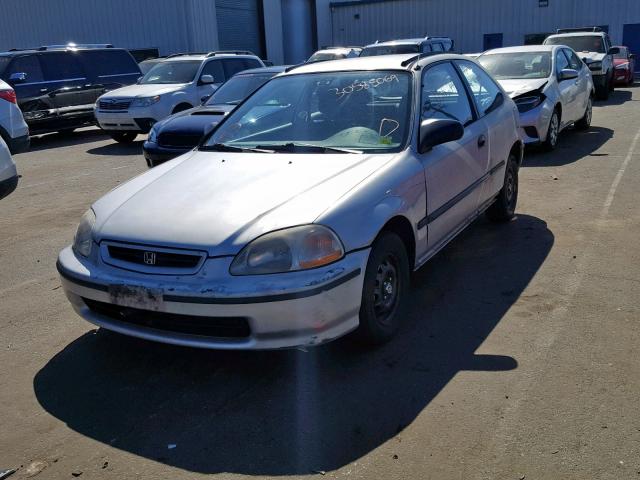 2HGEJ6449TH127415 - 1996 HONDA CIVIC DX SILVER photo 2