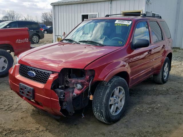 1FMYU94155KB18986 - 2005 FORD ESCAPE LIM MAROON photo 2