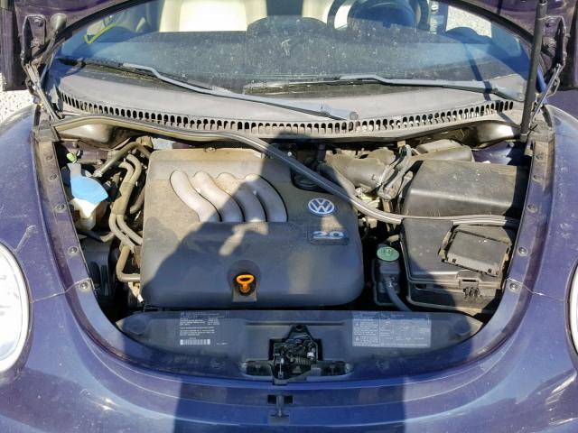 3VWCS21C51M421820 - 2001 VOLKSWAGEN NEW BEETLE BLUE photo 7