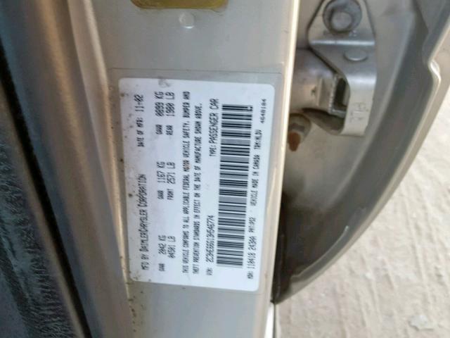 2C3HE66G13H546774 - 2003 CHRYSLER 300M SILVER photo 10