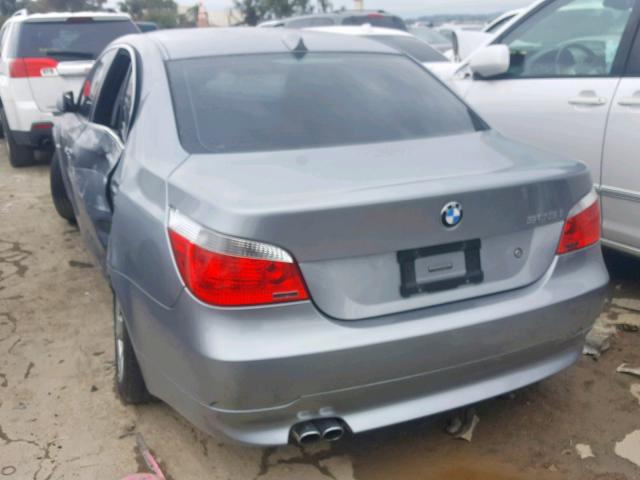 WBANE53597CW61396 - 2007 BMW 525 I GRAY photo 3