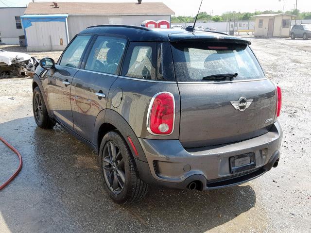 WMWZC3C56CWL86168 - 2012 MINI COOPER S C GRAY photo 3