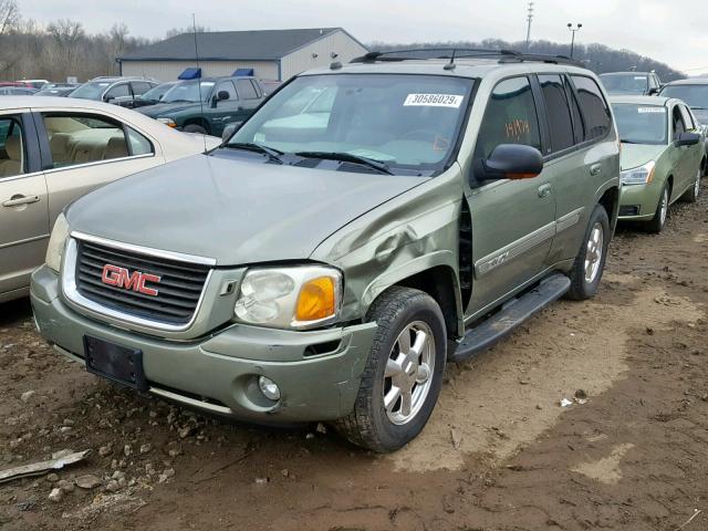 1GKDT13S442418815 - 2004 GMC ENVOY GREEN photo 2