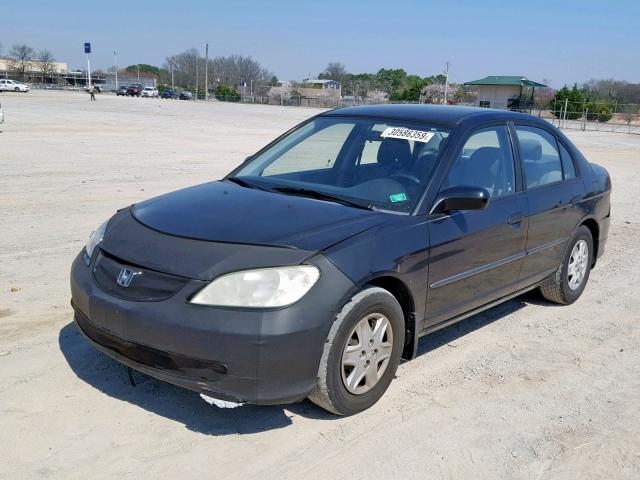 2HGES16465H561047 - 2005 HONDA CIVIC DX BLACK photo 2