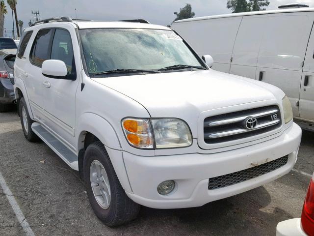 5TDZT38A21S033478 - 2001 TOYOTA SEQUOIA LI WHITE photo 1