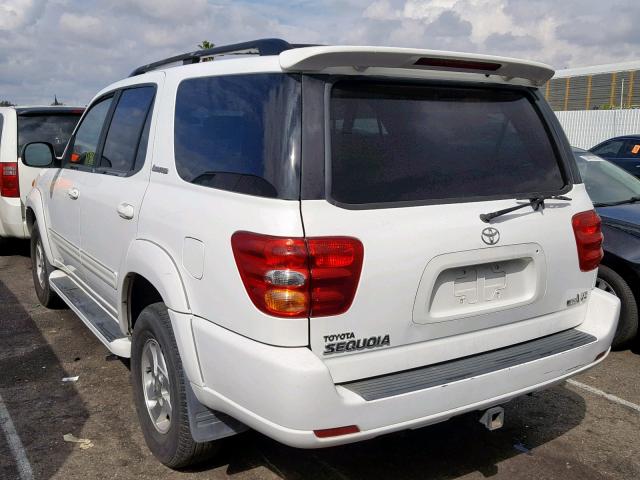 5TDZT38A21S033478 - 2001 TOYOTA SEQUOIA LI WHITE photo 3