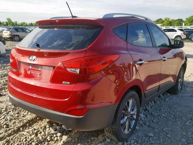 KM8JUCAG6FU110005 - 2015 HYUNDAI TUCSON LIM RED photo 4