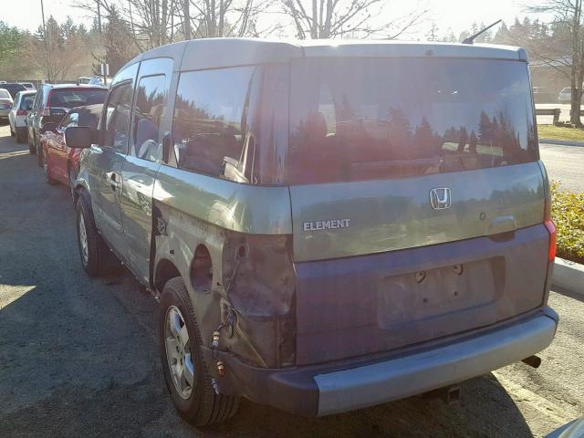 5J6YH28533L033949 - 2003 HONDA ELEMENT EX GREEN photo 3