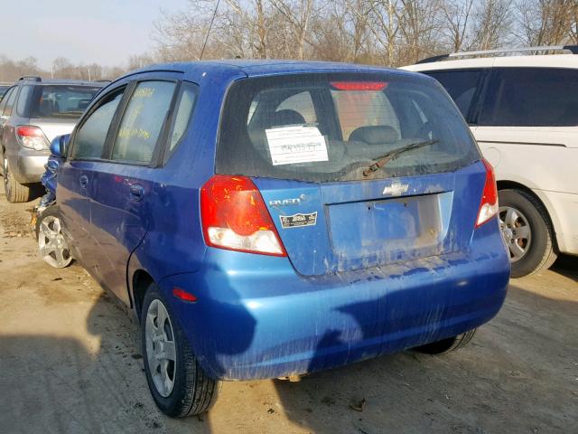 KL1TD66618B145670 - 2008 CHEVROLET AVEO BASE ლურჯი ფოტო 3