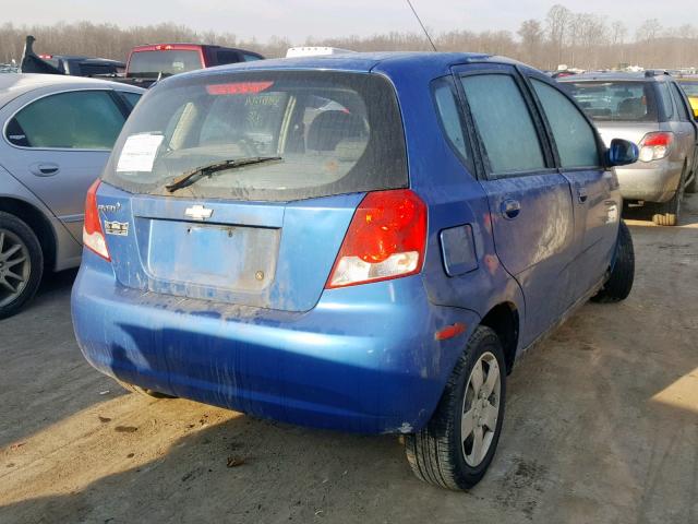 KL1TD66618B145670 - 2008 CHEVROLET AVEO BASE ლურჯი ფოტო 4