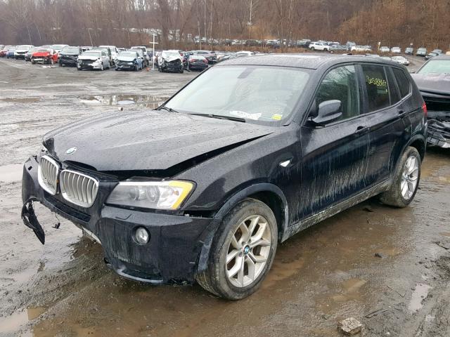 5UXWX7C50E0K31105 - 2014 BMW X3 XDRIVE3 BLACK photo 2