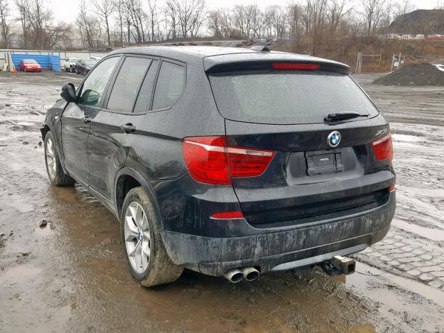 5UXWX7C50E0K31105 - 2014 BMW X3 XDRIVE3 BLACK photo 3