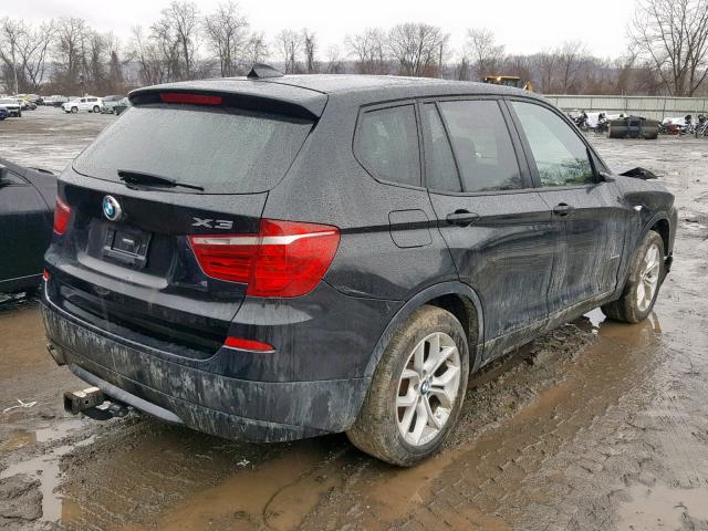 5UXWX7C50E0K31105 - 2014 BMW X3 XDRIVE3 BLACK photo 4