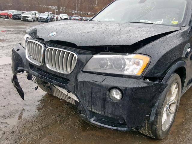 5UXWX7C50E0K31105 - 2014 BMW X3 XDRIVE3 BLACK photo 9