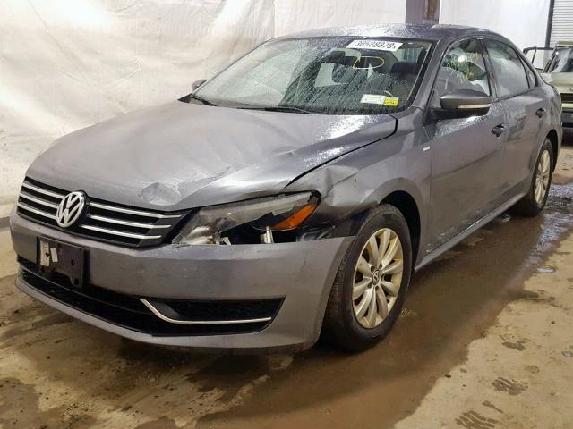 1VWAP7A3XDC149115 - 2013 VOLKSWAGEN PASSAT S GRAY photo 2