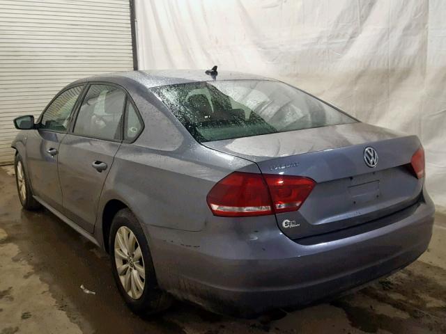 1VWAP7A3XDC149115 - 2013 VOLKSWAGEN PASSAT S GRAY photo 3