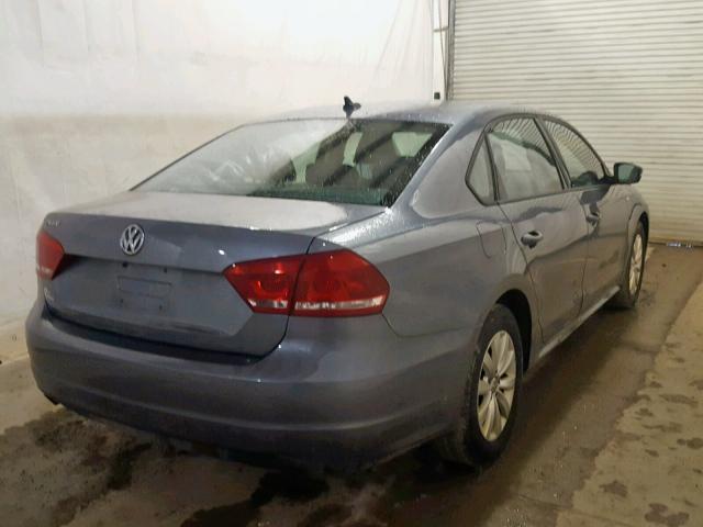 1VWAP7A3XDC149115 - 2013 VOLKSWAGEN PASSAT S GRAY photo 4