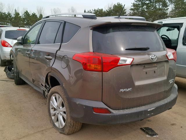 2T3DFREV0DW003233 - 2013 TOYOTA RAV4 LIMIT BROWN photo 3