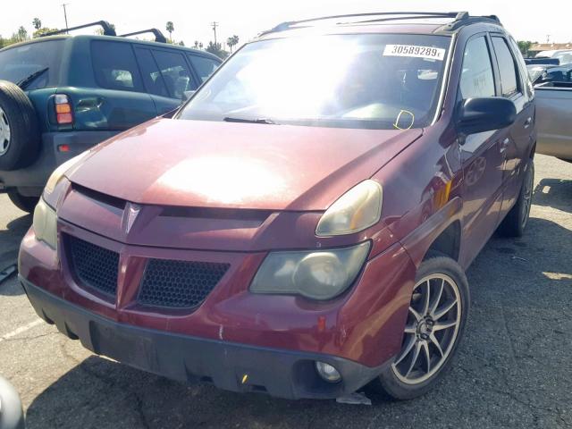 3G7DA03E63S532449 - 2003 PONTIAC AZTEK BURGUNDY photo 2